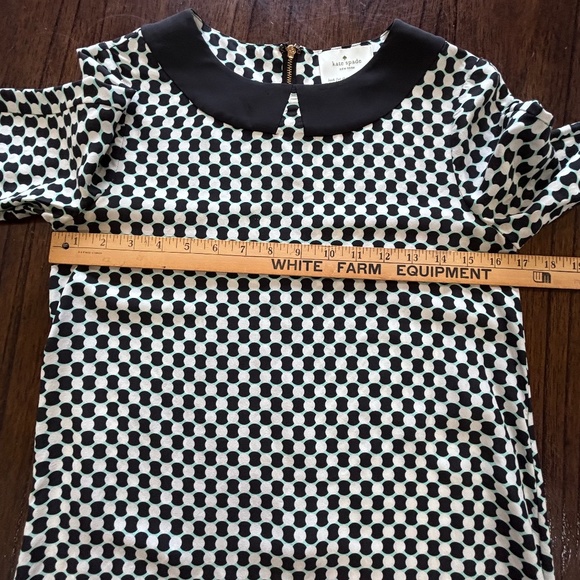 Kate Spade Kassia shift dress silk blend geo dot print size XS - Picture 12 of 16